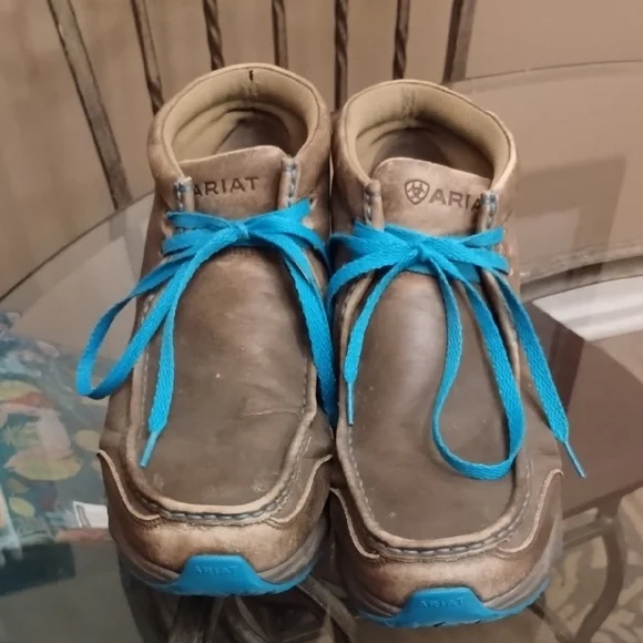 Ariat Men's Brown Casual Shoes with Blue Accents - Picture 2 of 5